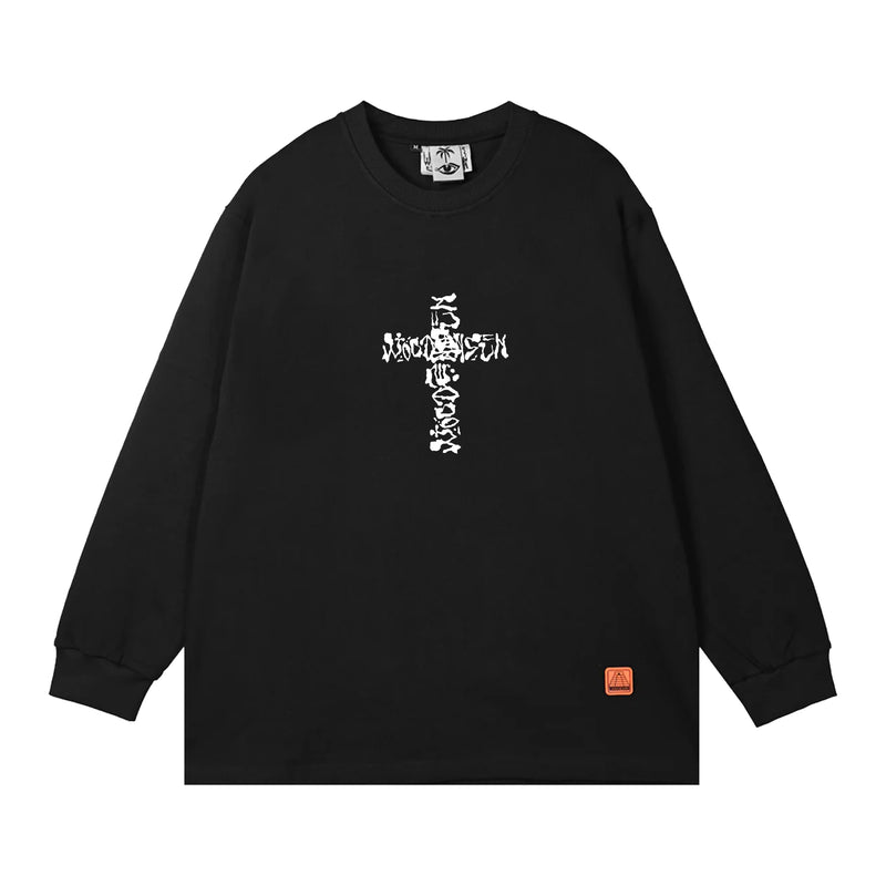 Cross Longsleeve T-Shirt - Black