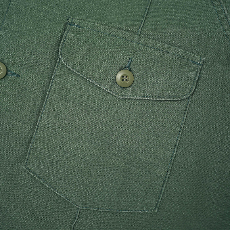 Fatty Fatigue Shirt Reverse Satin - Washed Olive