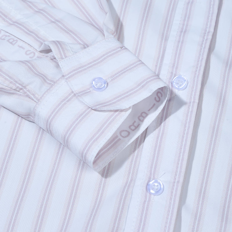 Orbis Stripes Shirt Logo - Brown