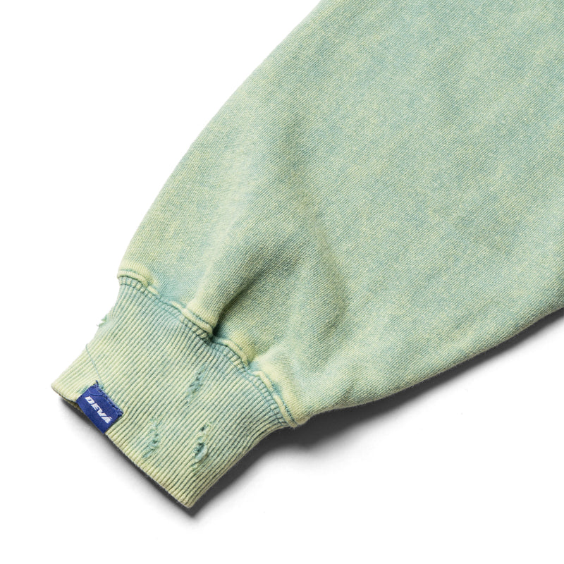 Permanent Distressed Hoodie - Washed Green