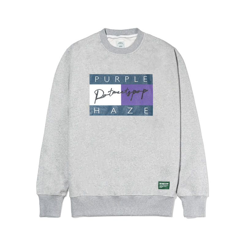 Purple Haze Crewneck - Heather Grey