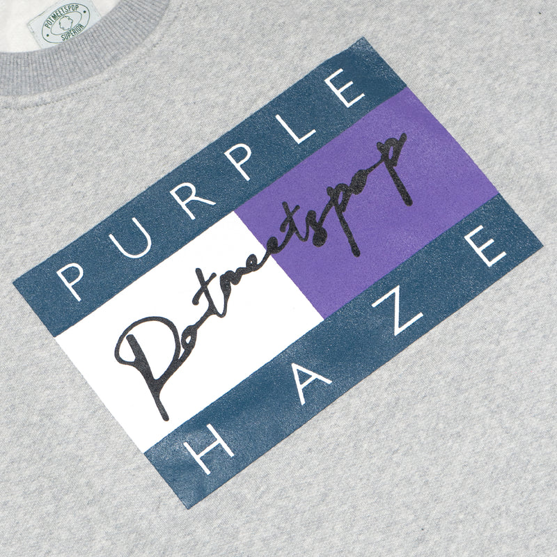 Purple Haze Crewneck - Heather Grey