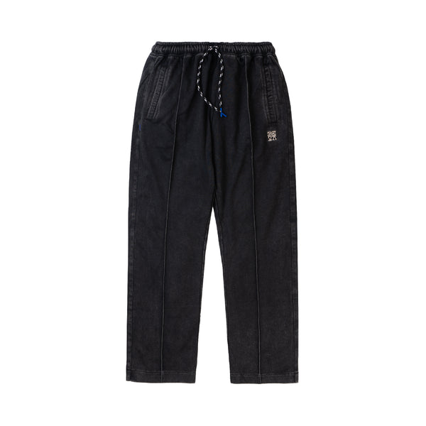 Midtown Faded Terry Trackpants - Washed Black