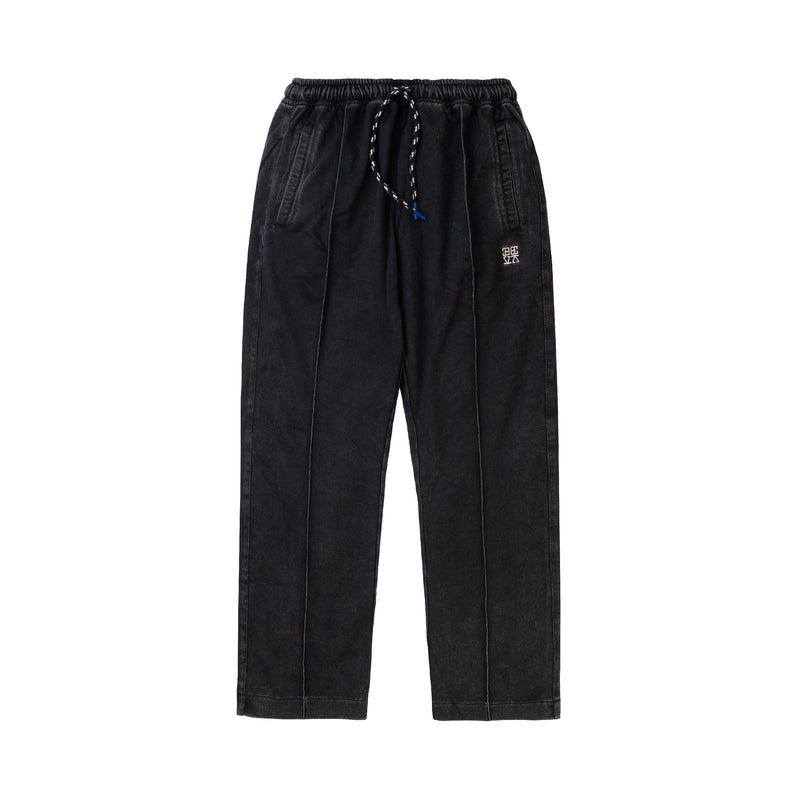 Midtown Faded Terry Trackpants - Washed Black