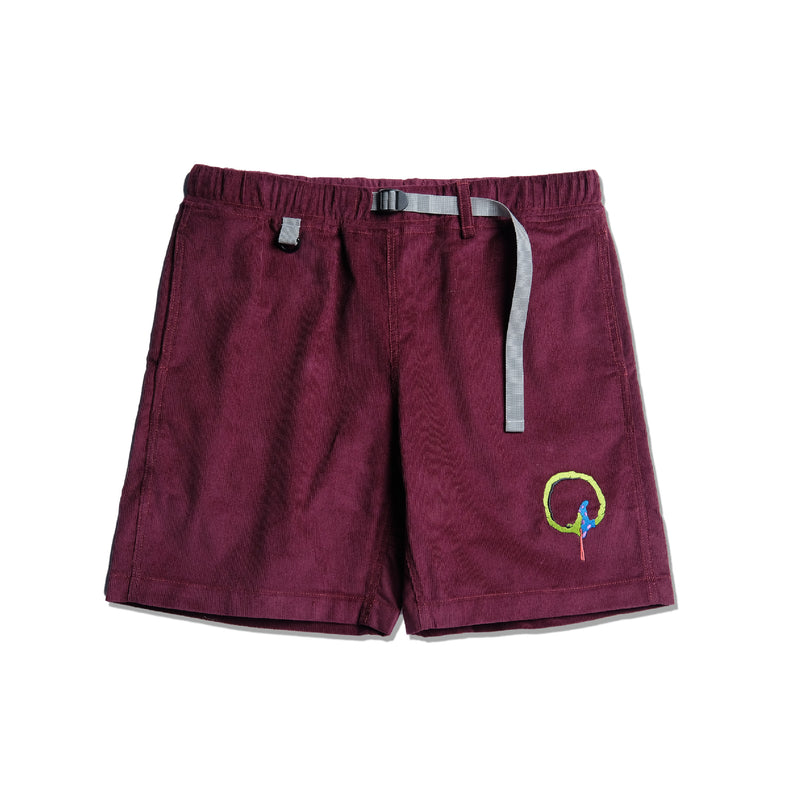 Q Logo Shorts - Red Maroon