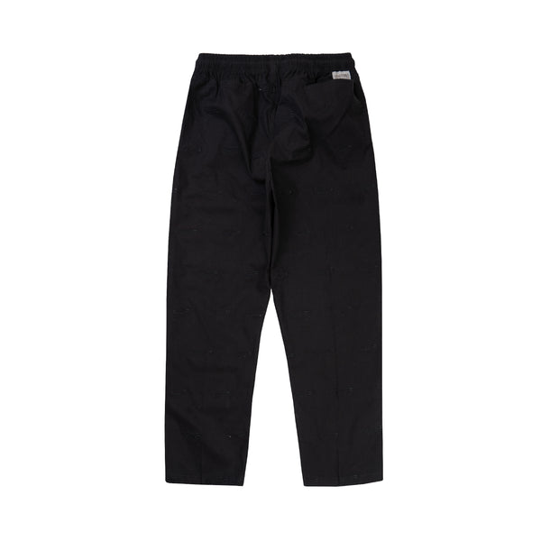 Pins Embroidered Easy Pants - Black