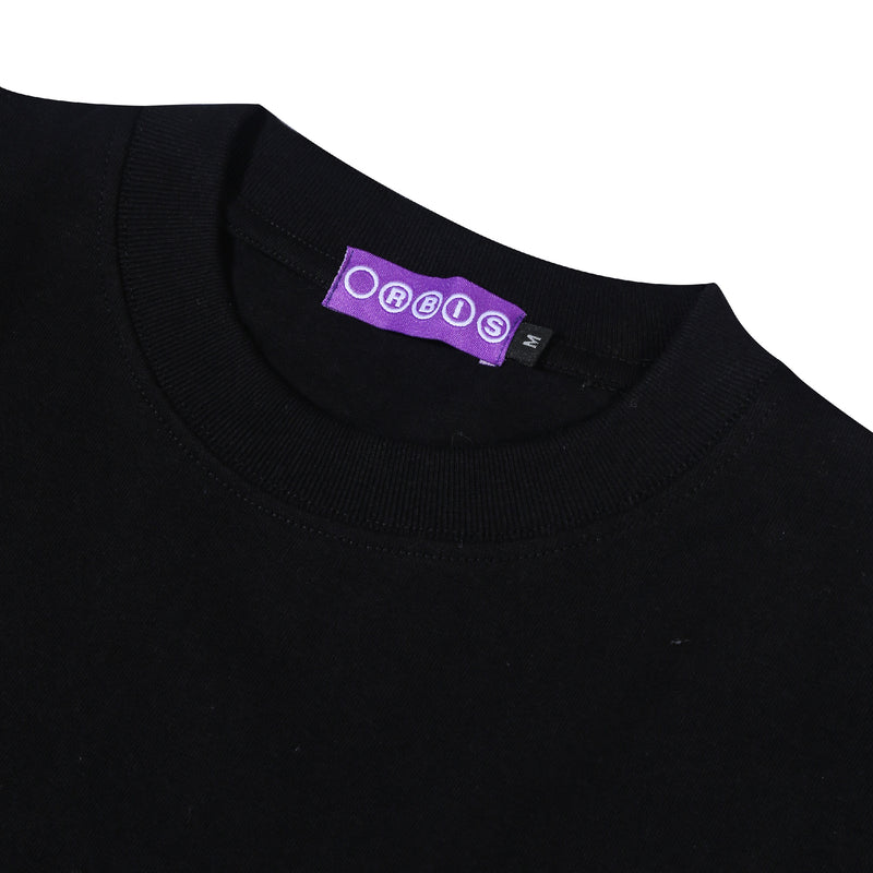 Orbis Layered Mix Waffle T-Shirt - Black
