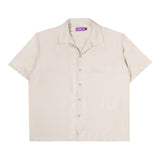 Orbis Script Open Collar Shirt - Khakis