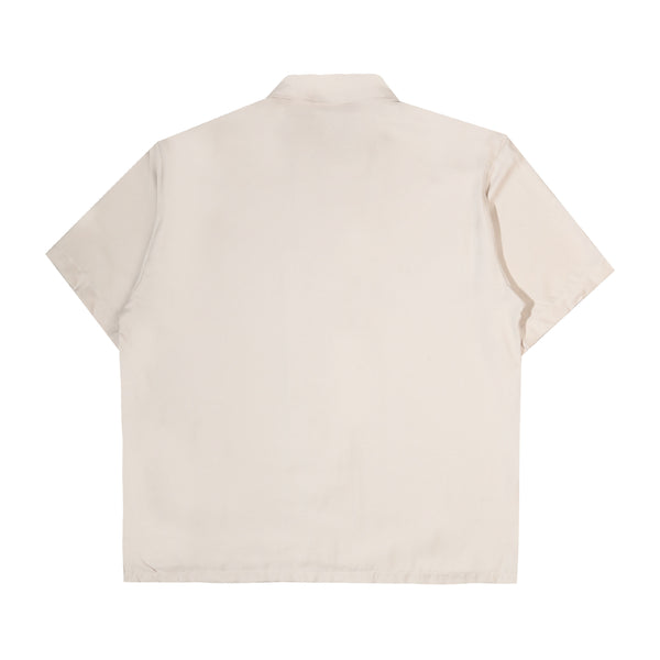 Orbis Script Open Collar Shirt - Khakis