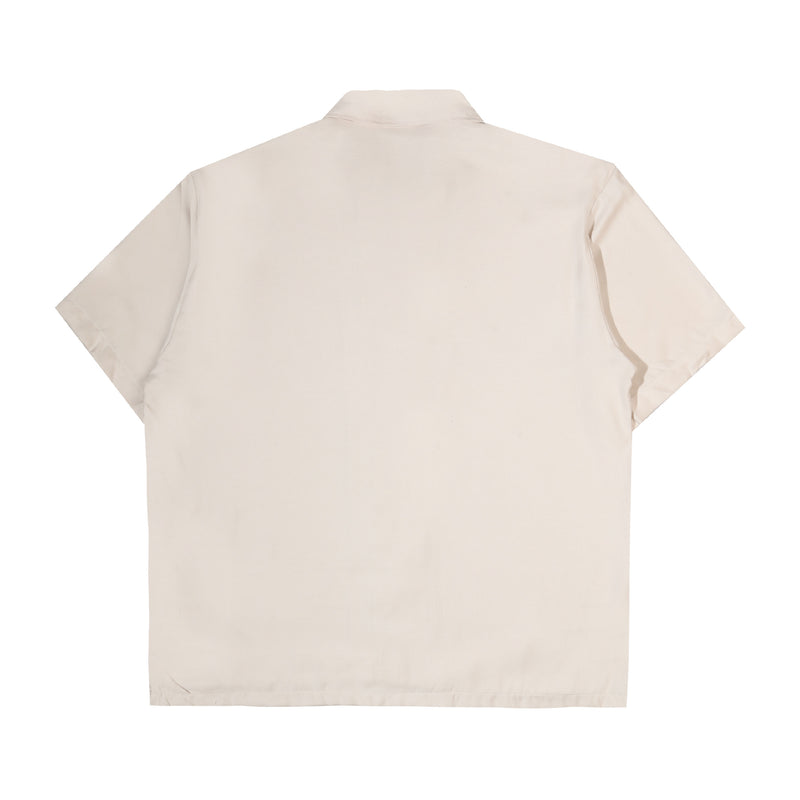Orbis Script Open Collar Shirt - Khakis