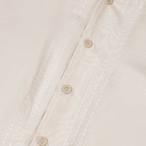 Orbis Script Open Collar Shirt - Khakis
