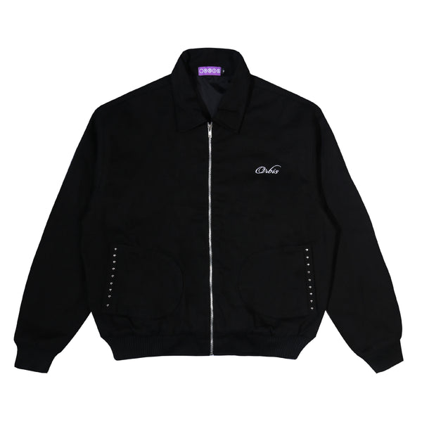 Orbis Script Work Studded Jacket - Black