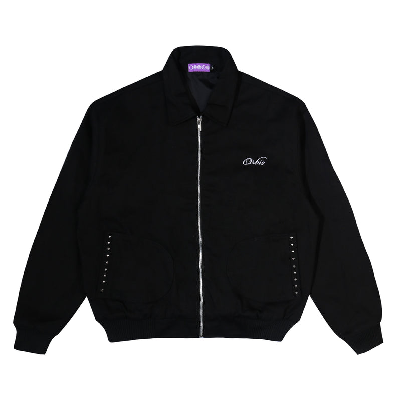 Orbis Script Work Studded Jacket - Black