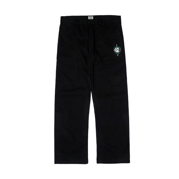 Pot Meets Pop x Cypress Hill - Skull & Compass Work Pants Black