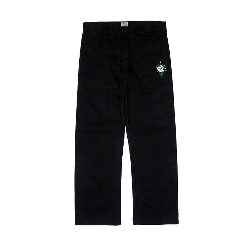 Pot Meets Pop x Cypress Hill - Skull & Compass Work Pants Black