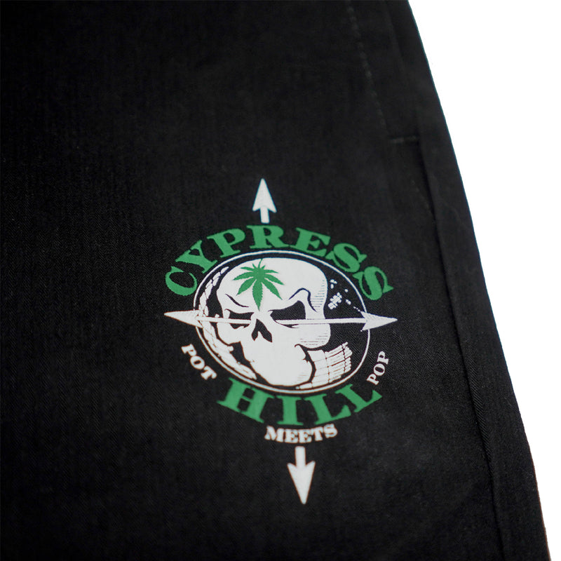 Pot Meets Pop x Cypress Hill - Skull & Compass Work Pants Black