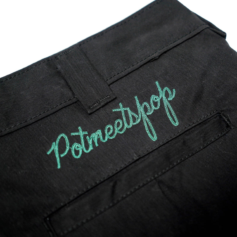 Pot Meets Pop x Cypress Hill - Skull & Compass Work Pants Black