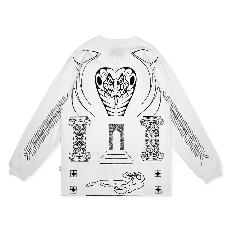 Emerale + Steve Marlon L/S T-Shirt - White