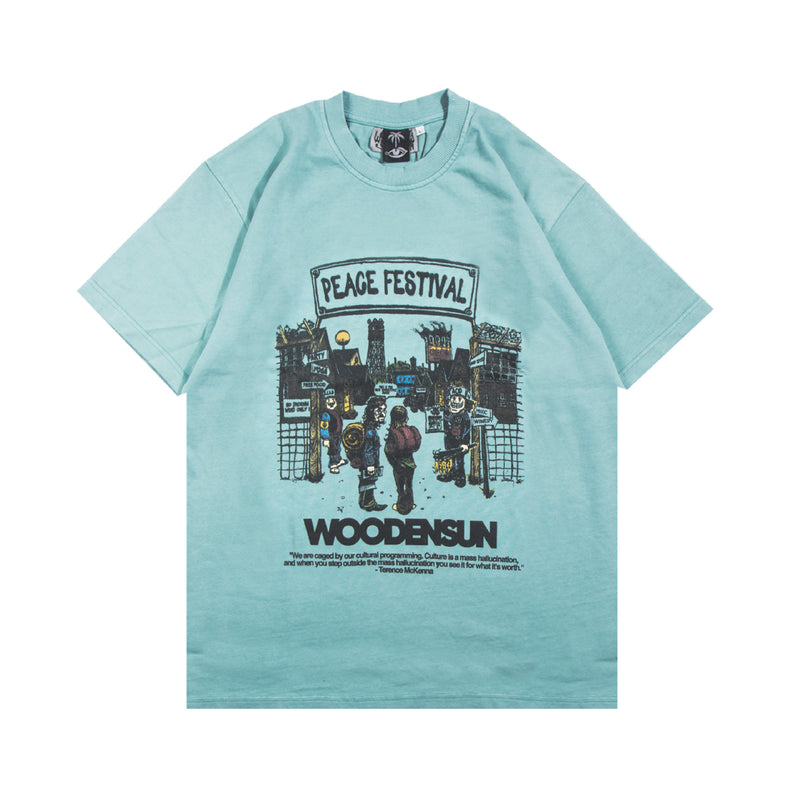 Peace Fest T-shirt - Mineral Green