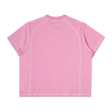 Orbis Panel Short Sleeve Baby Tee - Pink