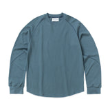 Raglan Waffle Crewneck - Blue