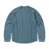 Raglan Waffle Crewneck - Blue