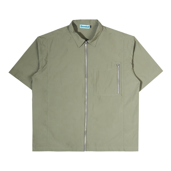 Core Logo Zip Up Shirt - Green
