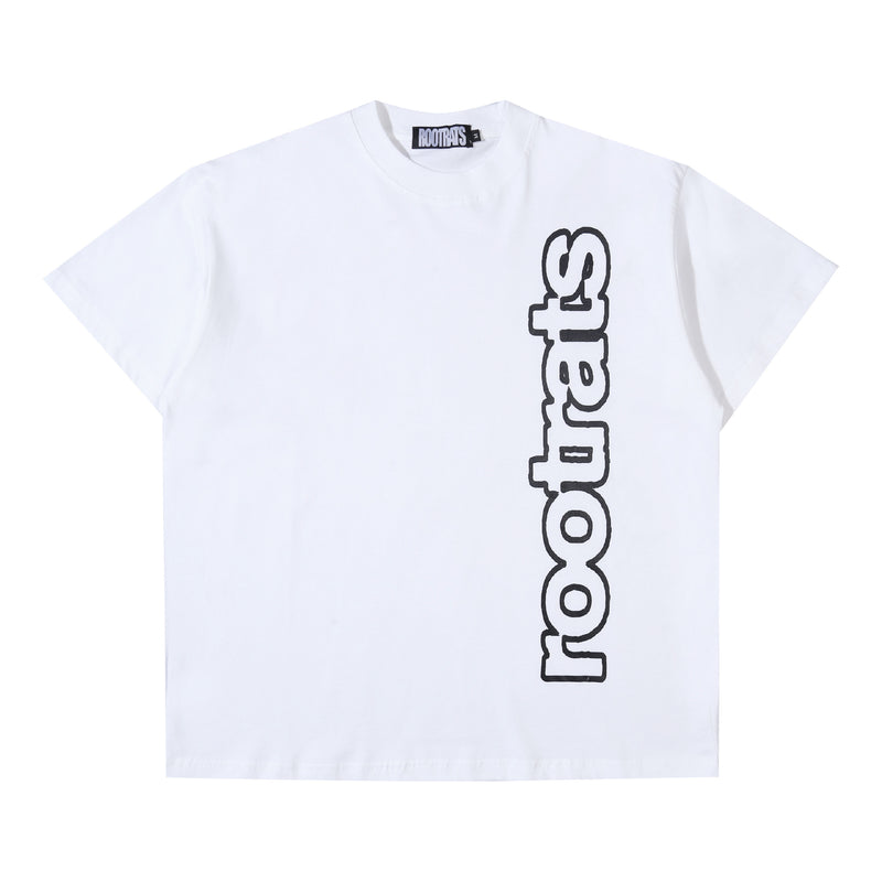 Outline Round Logo T-Shirt - White