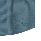 Raglan Waffle Crewneck - Blue