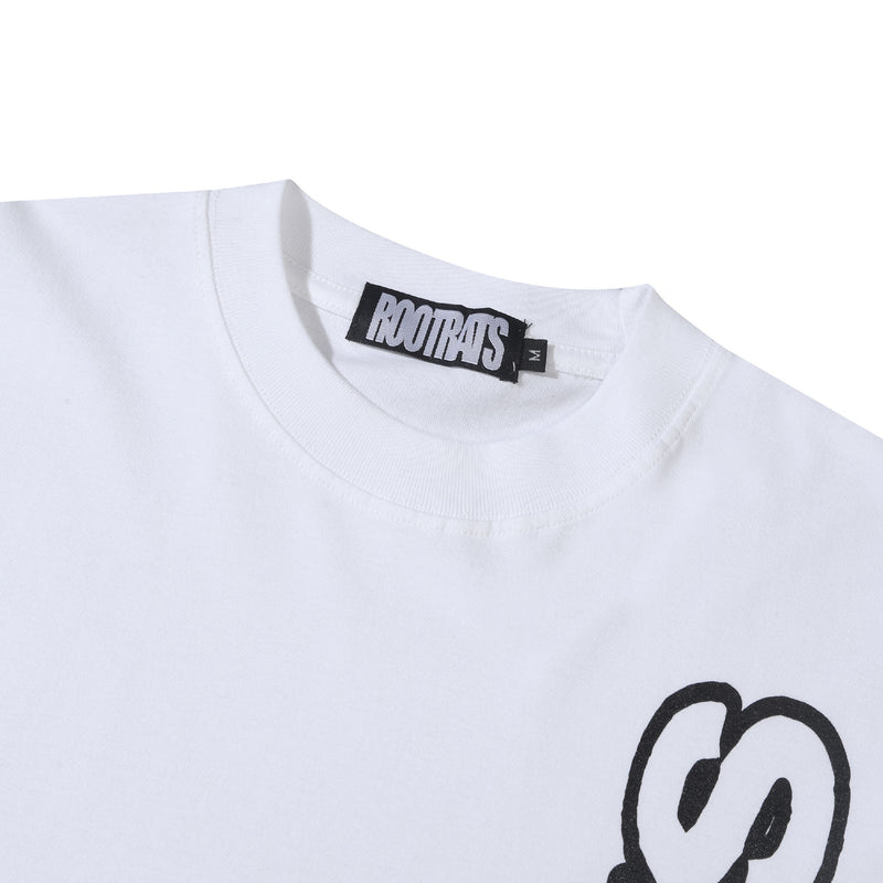 Outline Round Logo T-Shirt - White