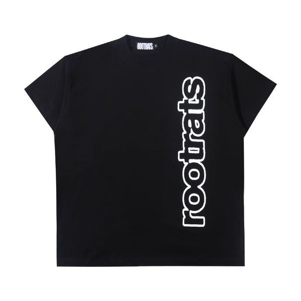 Outline Round Logo T-Shirt - Black