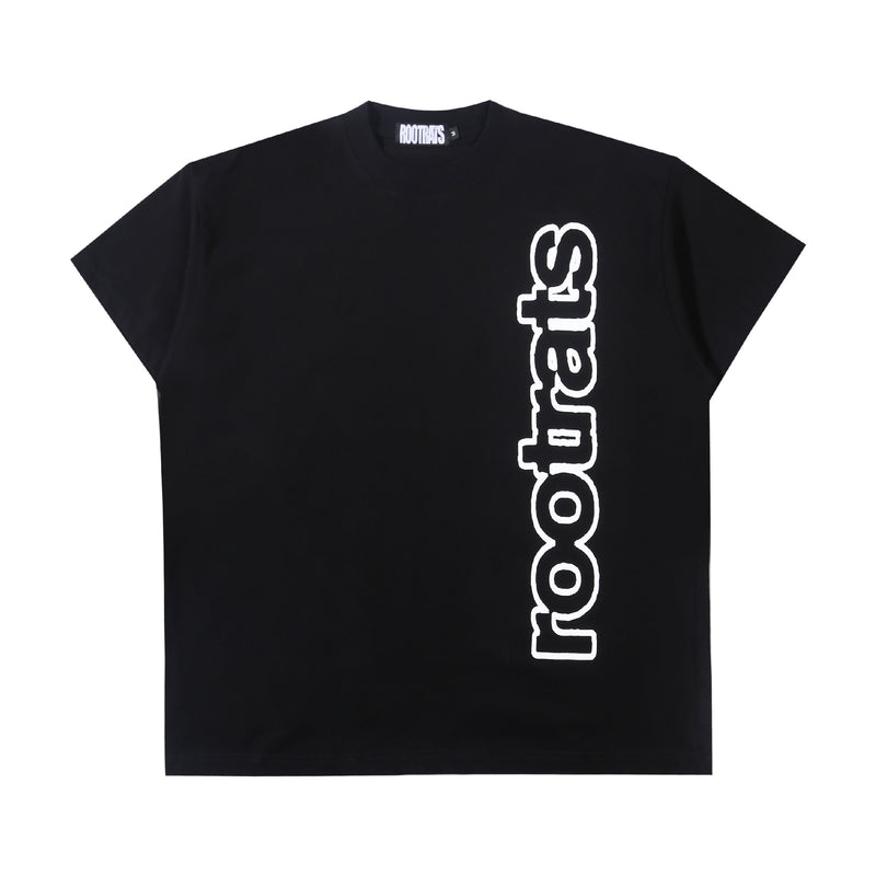 Outline Round Logo T-Shirt - Black