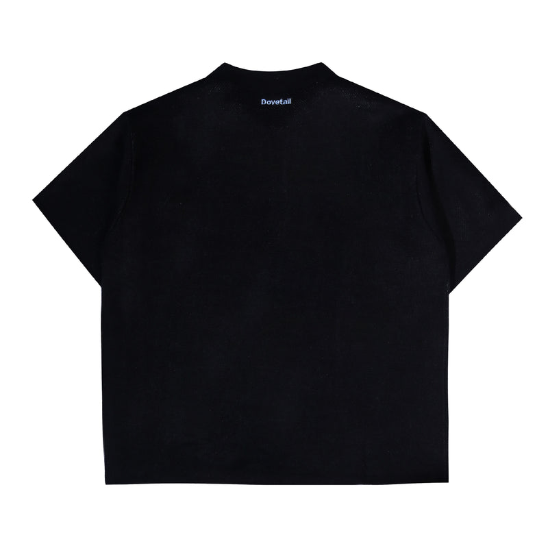 Polo Knit Half Zip - Blue
