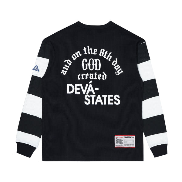 Genesis Waffle Knitted Sweater - Black/White