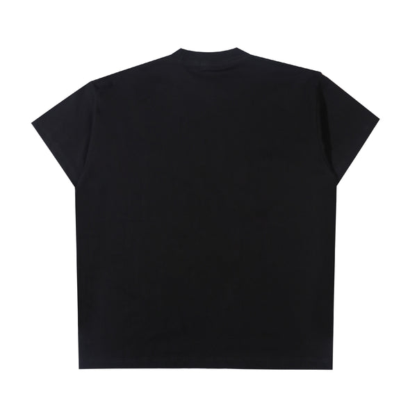 Outline Round Logo T-Shirt - Black