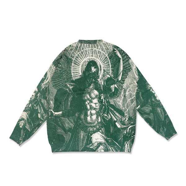 Sun Miguel Arcangel Crewneck Sweater Knit Full Print