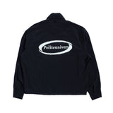 Distorted Oval Logo Windbreaker - Black