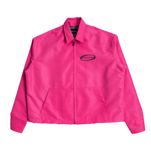 Distorted Oval Logo Windbreaker - Pink