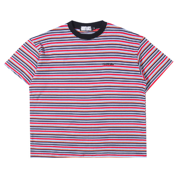 Round Logo Stripes T-Shirt - Mix