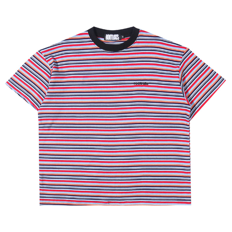 Round Logo Stripes T-Shirt - Mix