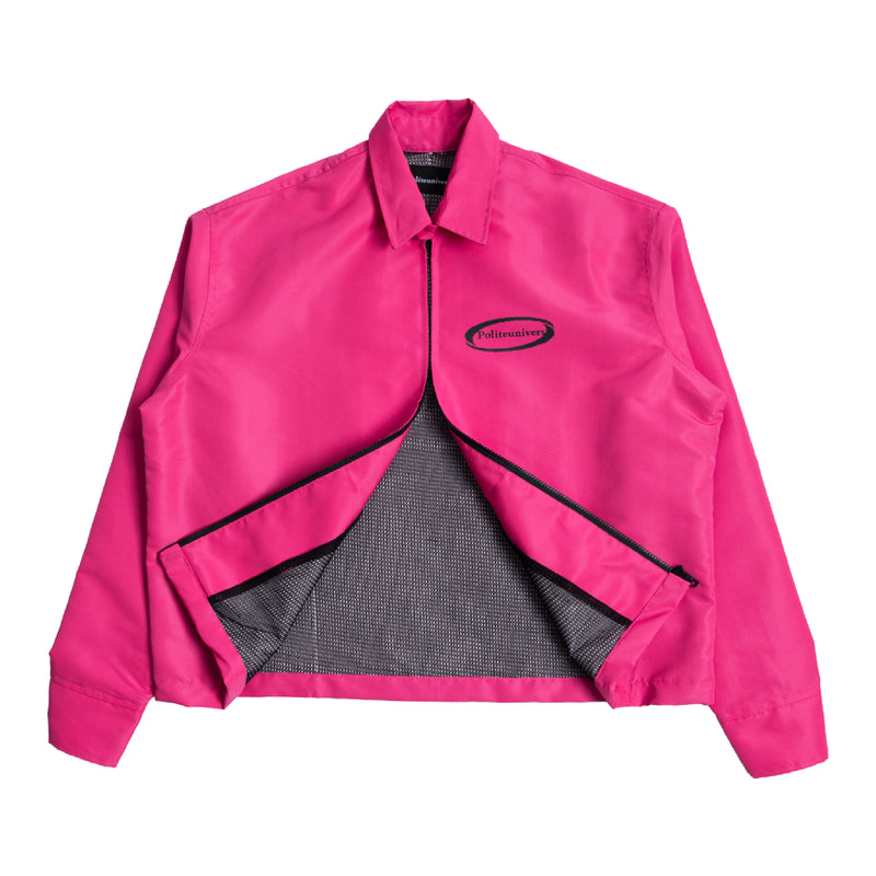 Distorted Oval Logo Windbreaker - Pink