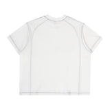 Orbis Panel Short Sleeve Baby Tee - White