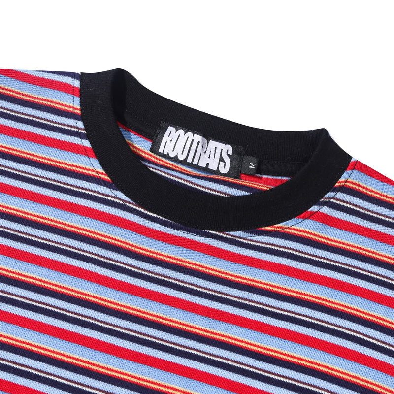Round Logo Stripes T-Shirt - Mix
