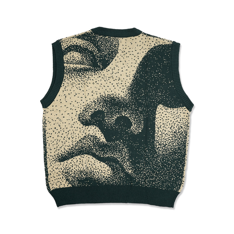 Statue Knitted Vest Full Print