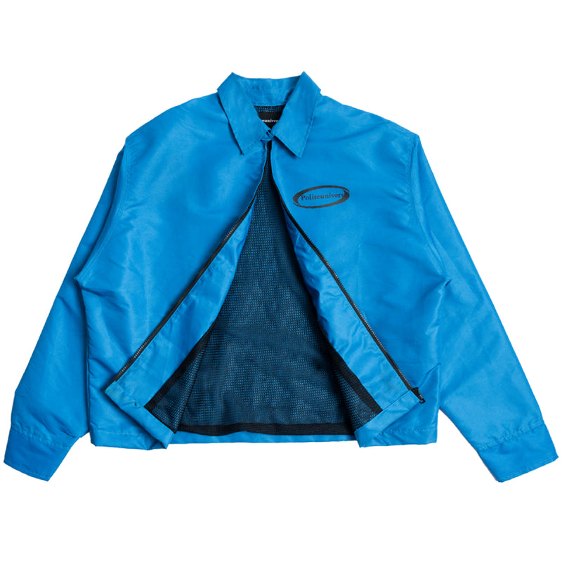 Distorted Oval Logo Windbreaker - Blue