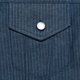 Herringbone Trucker Jacket - Blue Denim