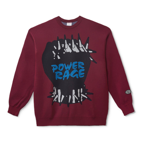 Power Rage Knit Sweatshirt - Maroon