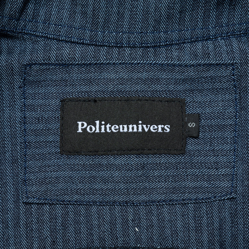 Herringbone Trucker Jacket - Blue Denim