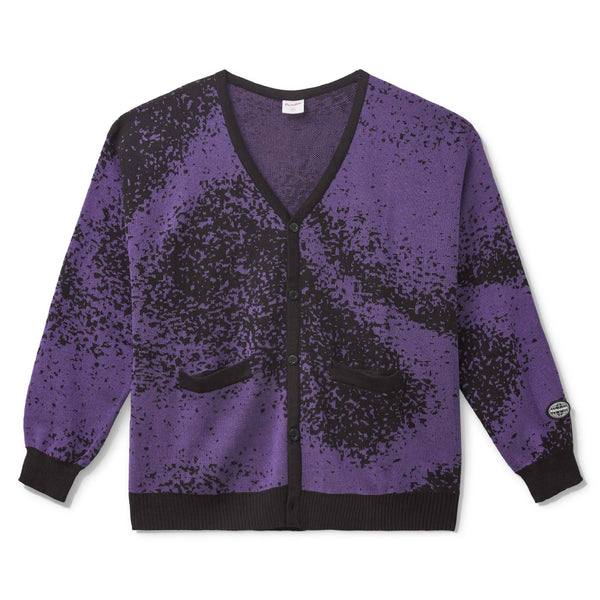 Waveform Knit Cardigan - Dark Purple
