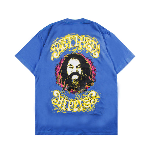 Retired Hippie T-shirt - Grey Blue